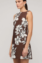 Staple The Label Elara Mini Dress // Brown & White