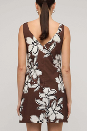 Staple The Label Elara Mini Dress // Brown & White