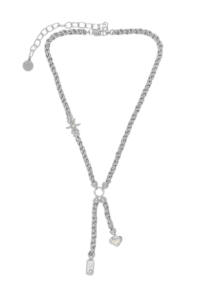 Mountain And Moon Cassia Necklace // Silver