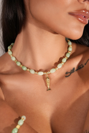 Indigo & Wolfe Goia Necklace // Jade