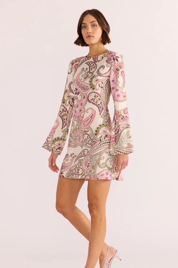 Mink Pink Cadence Bias Mini Dress // Paisley