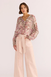 Mink Pink Cadence Long Sleeve Blouse // Paisley