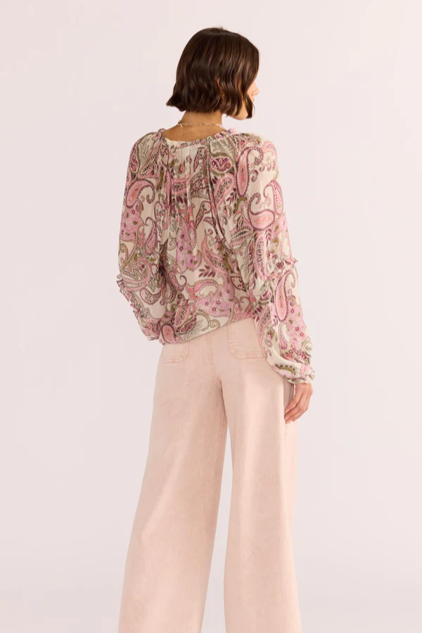 Mink Pink Cadence Long Sleeve Blouse // Paisley