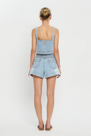 Kivari Carla Top // Two Tone Denim