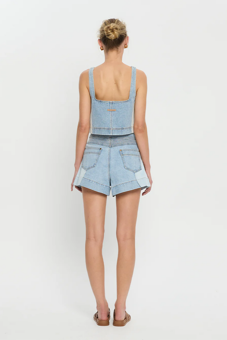 Kivari Carla Top // Two Tone Denim