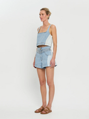 Kivari Carla Top // Two Tone Denim