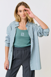Cartel & Willow Adalyn Shirt // Alpine Mist Stripe