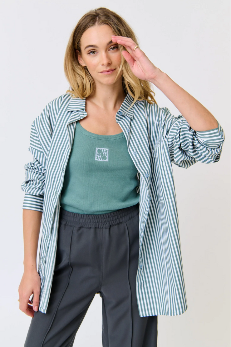 Cartel & Willow Adalyn Shirt // Alpine Mist Stripe
