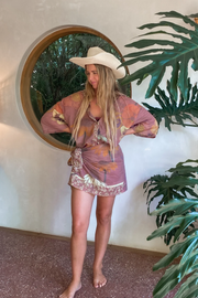 Wandering Folk Glades Over Swim Shirt // Cedar