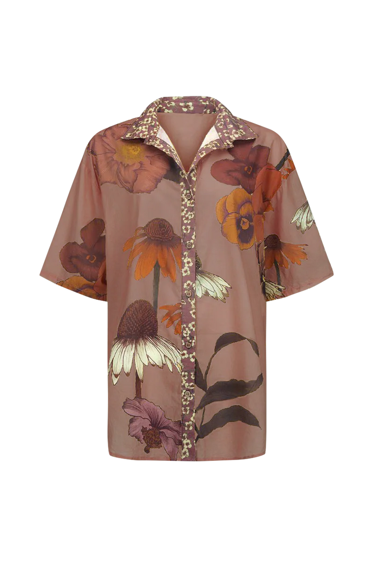 Wandering Folk Glades Over Swim Shirt // Cedar