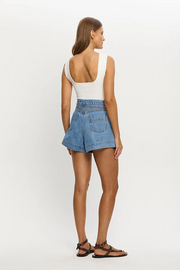 Kivari Celene Denim Short // Stonewash Blue