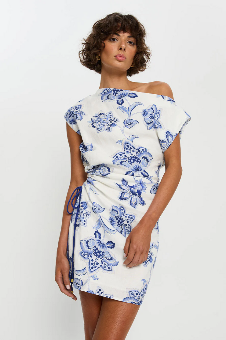 Kivari Chiara Mini Dress // Blue Floral