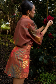 Wandering Folk Cuban Tropical Wrap Skirt // Coffee