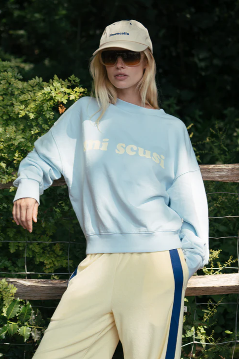 Araminta James Mi Scusi Sweatshirt // Washed Glacier