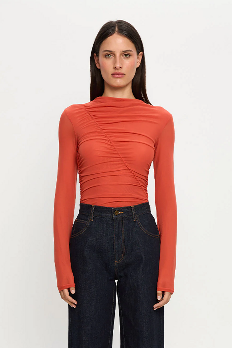 Kivari Dylan Mesh Top // Red