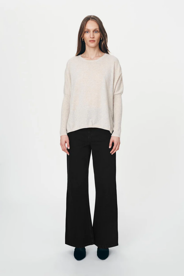 Rowie Enzo Merino Knit Jumper // Oat Marle
