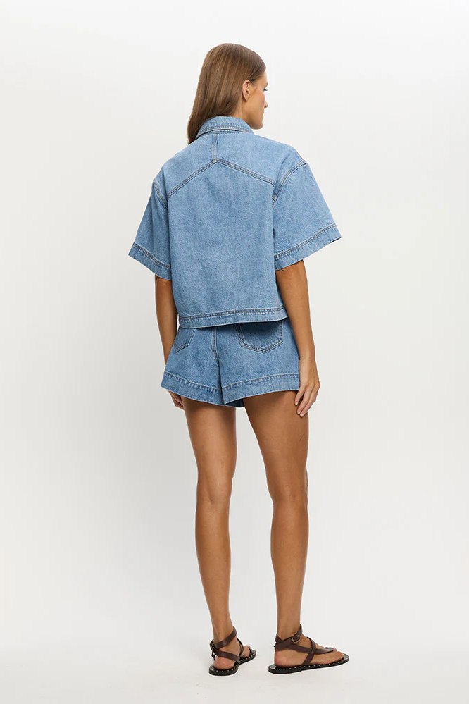 Kivari Hester Denim Shirt // Stonewash Blue