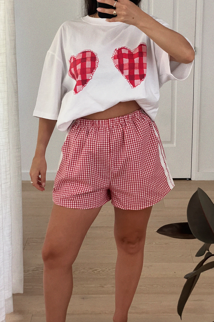 Maku The Label Tee // Gingham Hearts