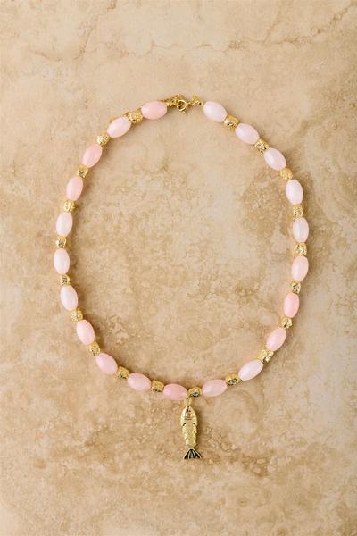 Indigo & Wolfe Goia Necklace // Rose