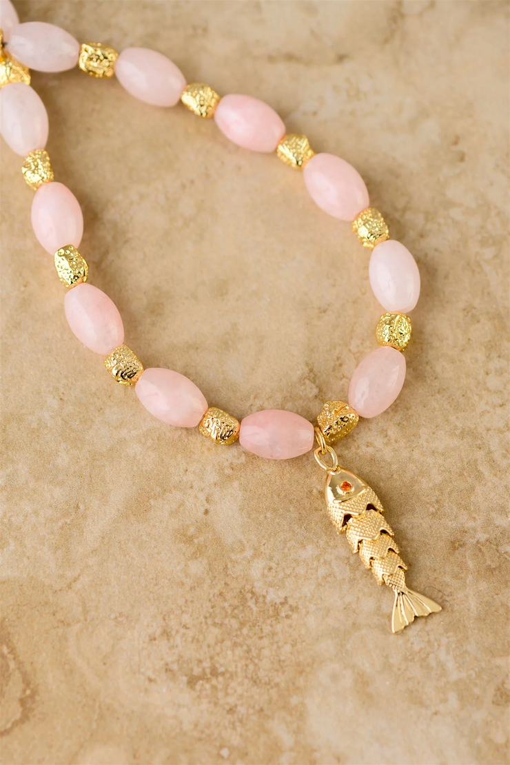 Indigo & Wolfe Goia Necklace // Rose