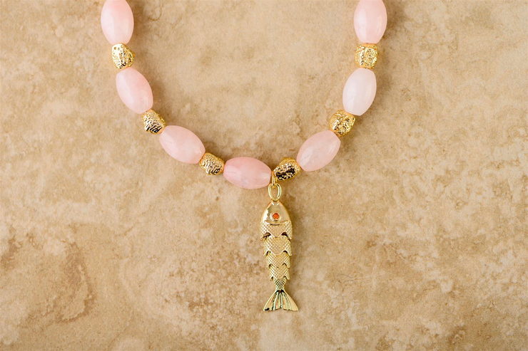 Indigo & Wolfe Goia Necklace // Rose