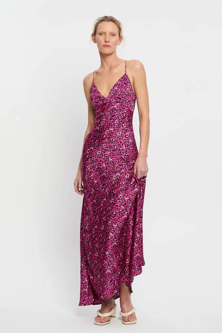 Kivari Imogen Slip Dress // Magenta Floral