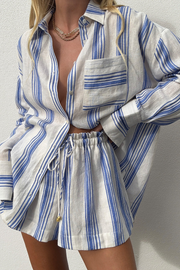 Kivari Isabelle Shirt // Blue Stripe