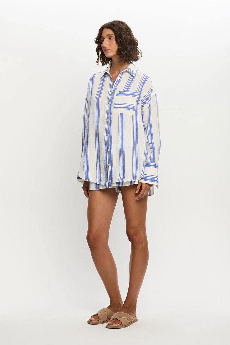 Kivari Isabelle Shirt // Blue Stripe