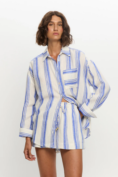 Kivari Isabelle Shirt // Blue Stripe
