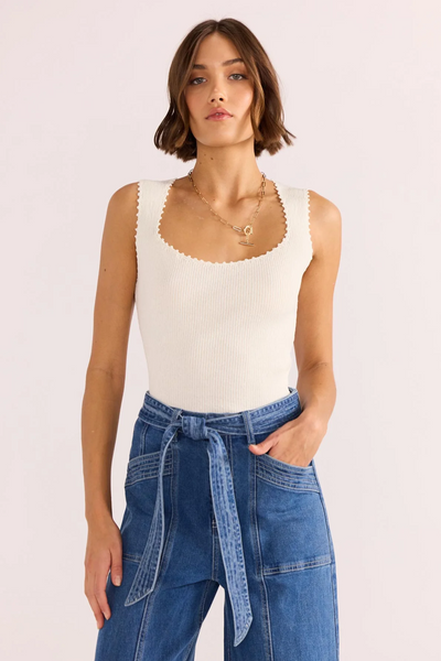 Mink Pink Isla Boucle Knit Tank // Ivy