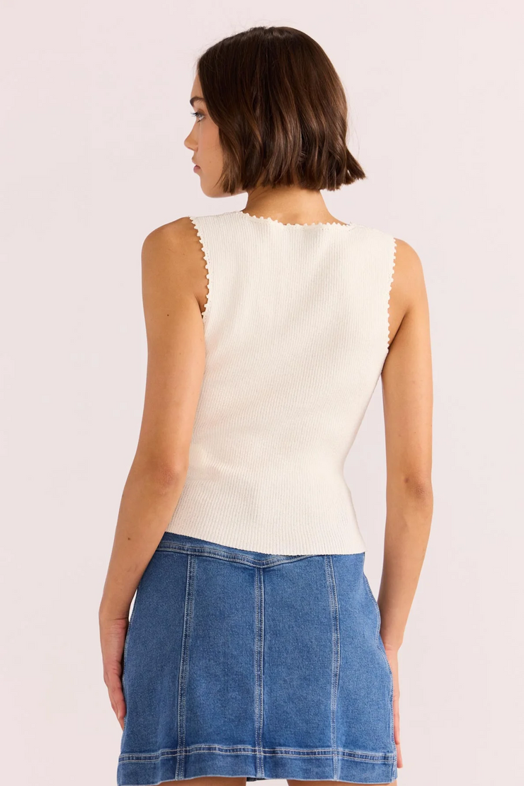 Mink Pink Isla Boucle Knit Tank // Ivy