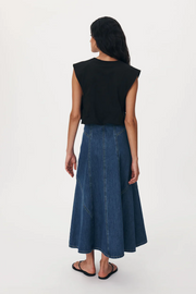 Rowie Jeanette Denim Midi Skirt // Classic Denim