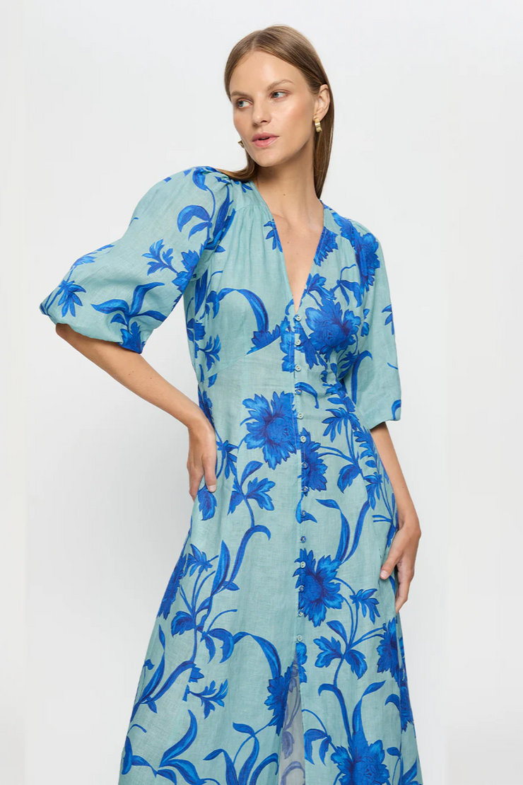 Kivari Juniper Maxi Dress // Blue & Teal