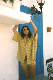 Ciao Ciao Bungalow Shirt // Lemon Striper