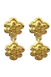 Mountain & Moon Lily Flower Drop Earrings // Gold