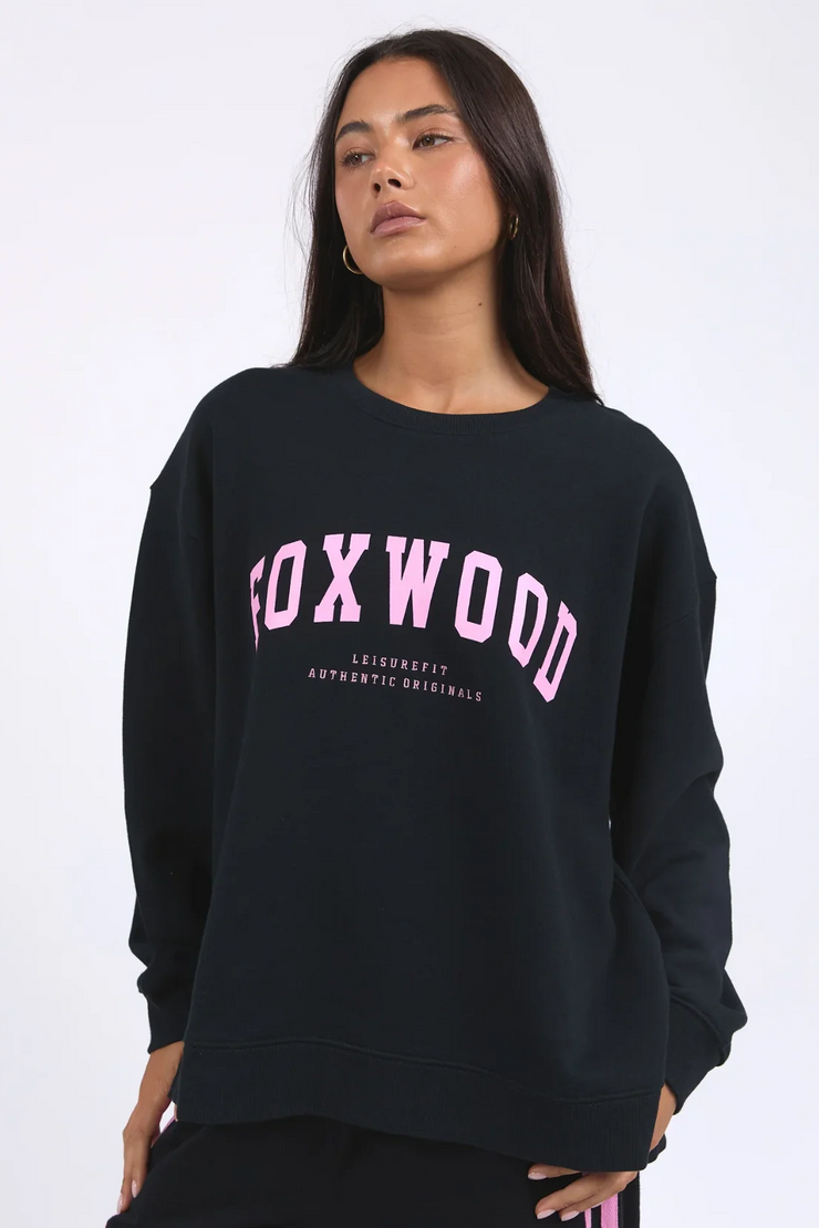 Foxwood Interval Crew // Navy & Neon Pink