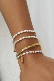 Arms Of Eve Amber Pearl Bracelet // Gold