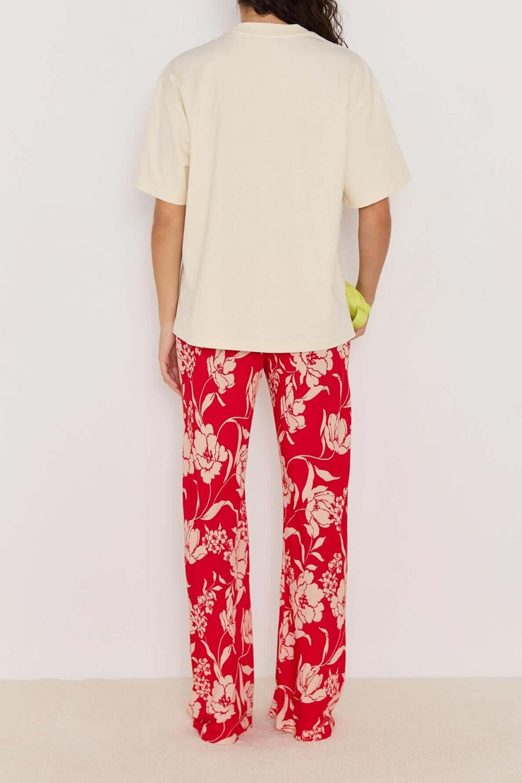 Mink Pink Poppy Pants // Red Floral