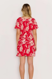 Mink Pink Poppy Mini Dress // Red Floral