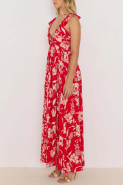 Mink Pink Poppy Maxi Dress // Red Floral