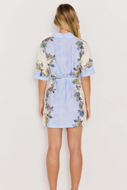 Mink Pink Lucia Shirt Dress // Blue & Cream