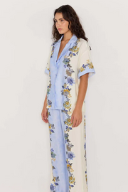 Mink Pink Lucia Shirt // Blue & Cream