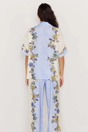Mink Pink Lucia Shirt // Blue & Cream
