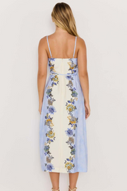 Mink Pink Lucia Midi Dress // Blue & Cream