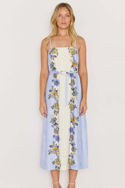 Mink Pink Lucia Midi Dress // Blue & Cream