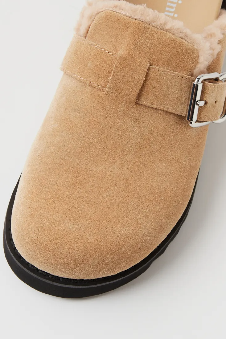 Mollini Merchah Mules // Camel Suede