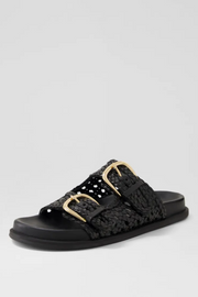 Mollini Britmi Slides // Black Leather