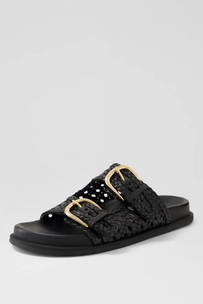 Mollini Britmi Slides // Black Leather