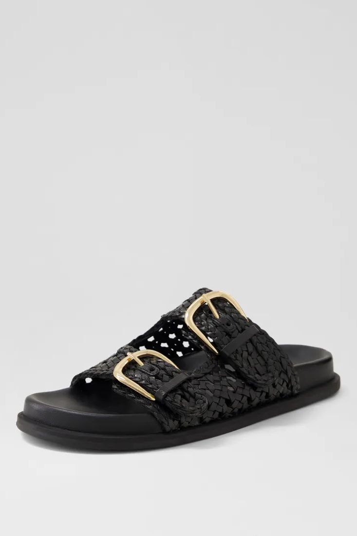 Mollini Britmi Slides // Black Leather