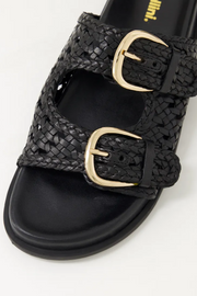 Mollini Britmi Slides // Black Leather